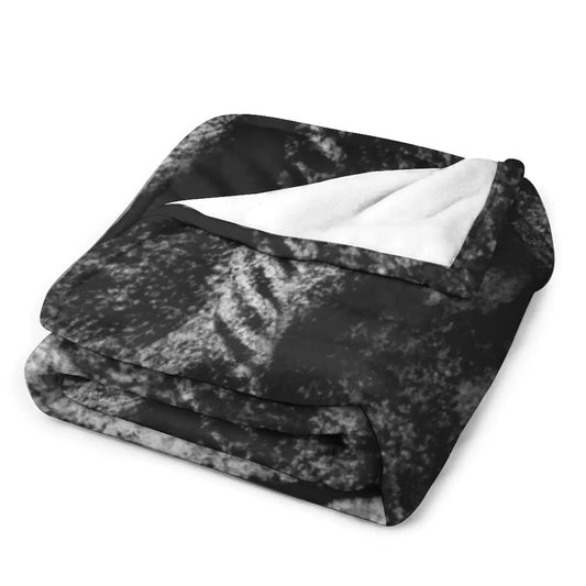 Nautical Rope & Anchor Navy Black And White Weighted Blanket