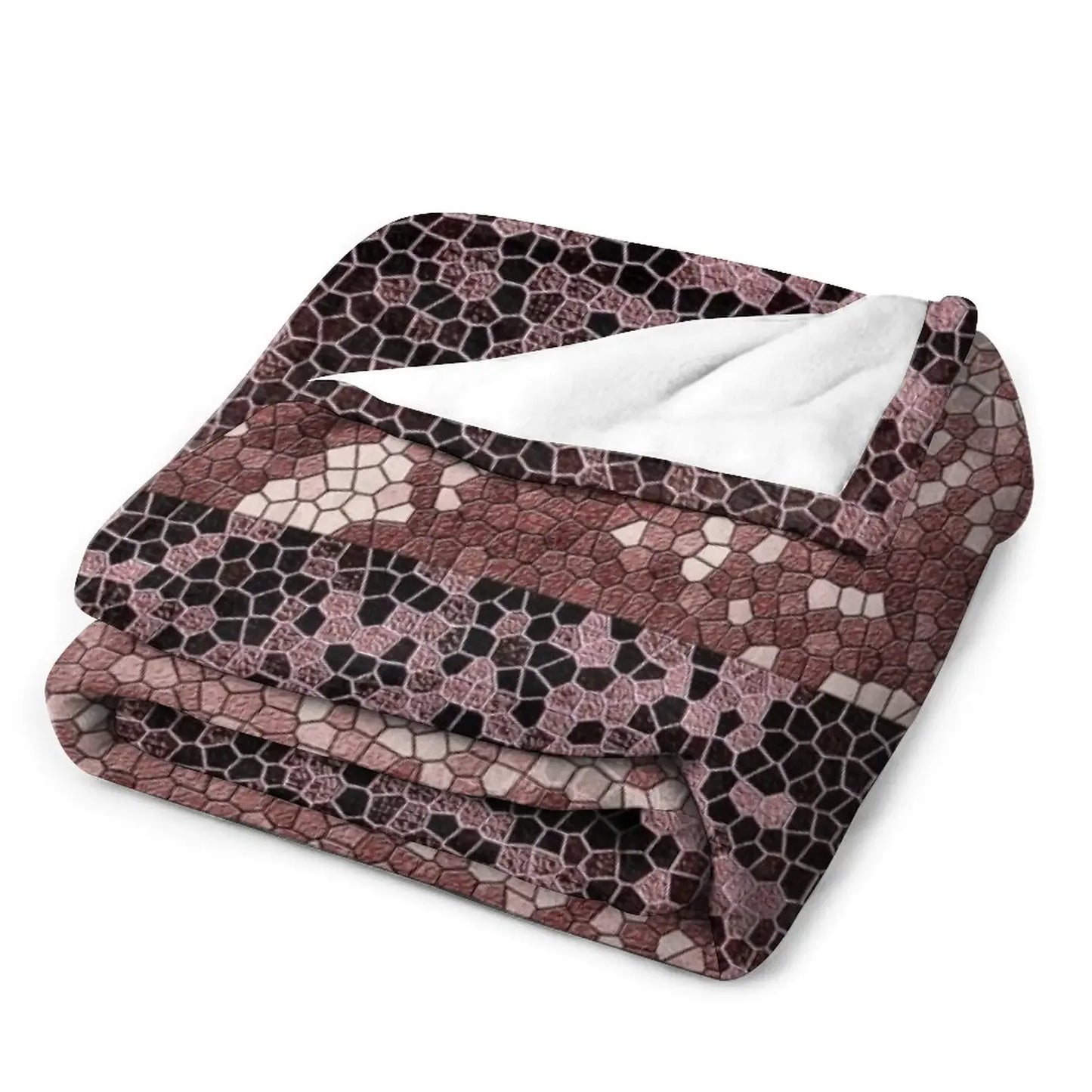 Dark Maroon Burgundy Design Pattern Throw Blanket