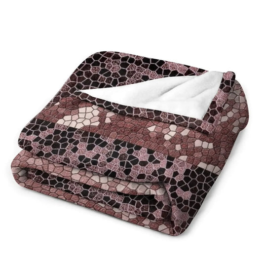 Dark Maroon Burgundy Design Pattern Throw Blanket