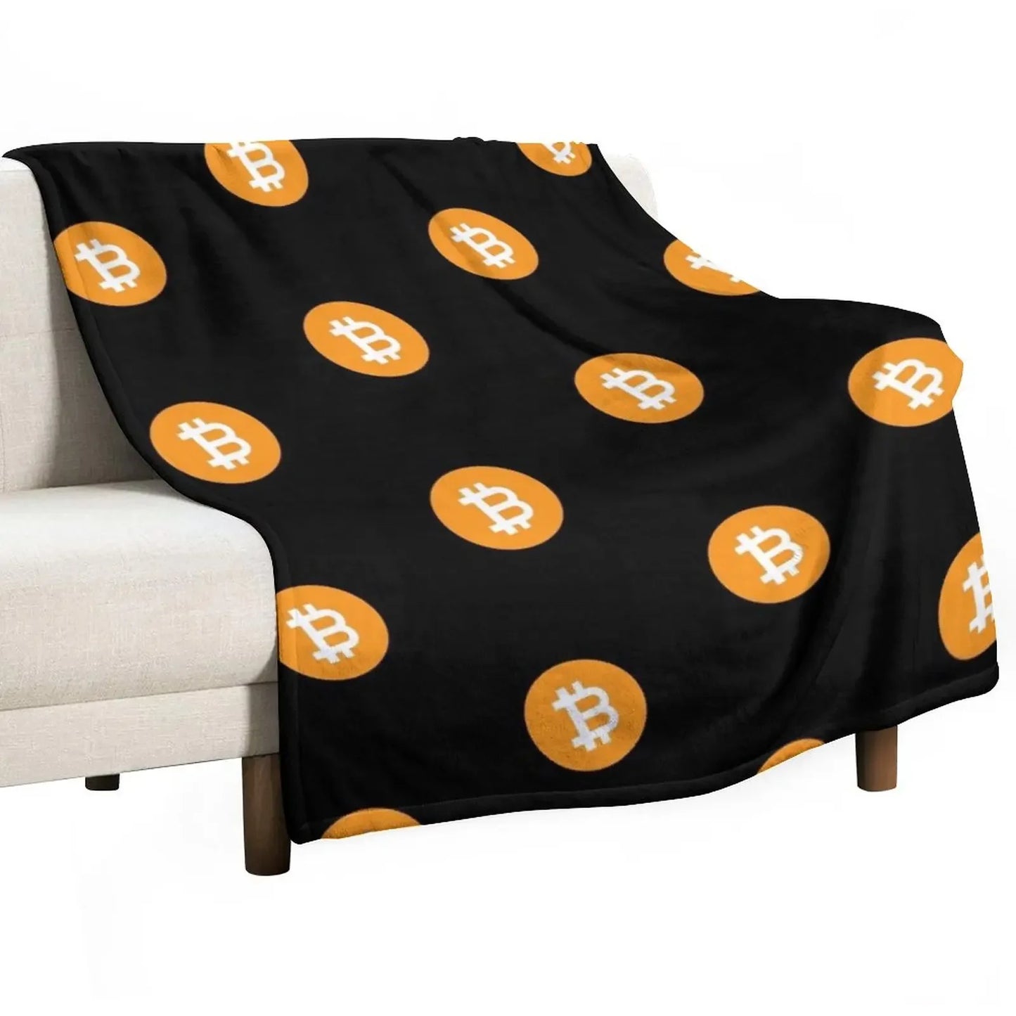 Bitcoin Plaid Weighted Blanket Hairy Blankets
