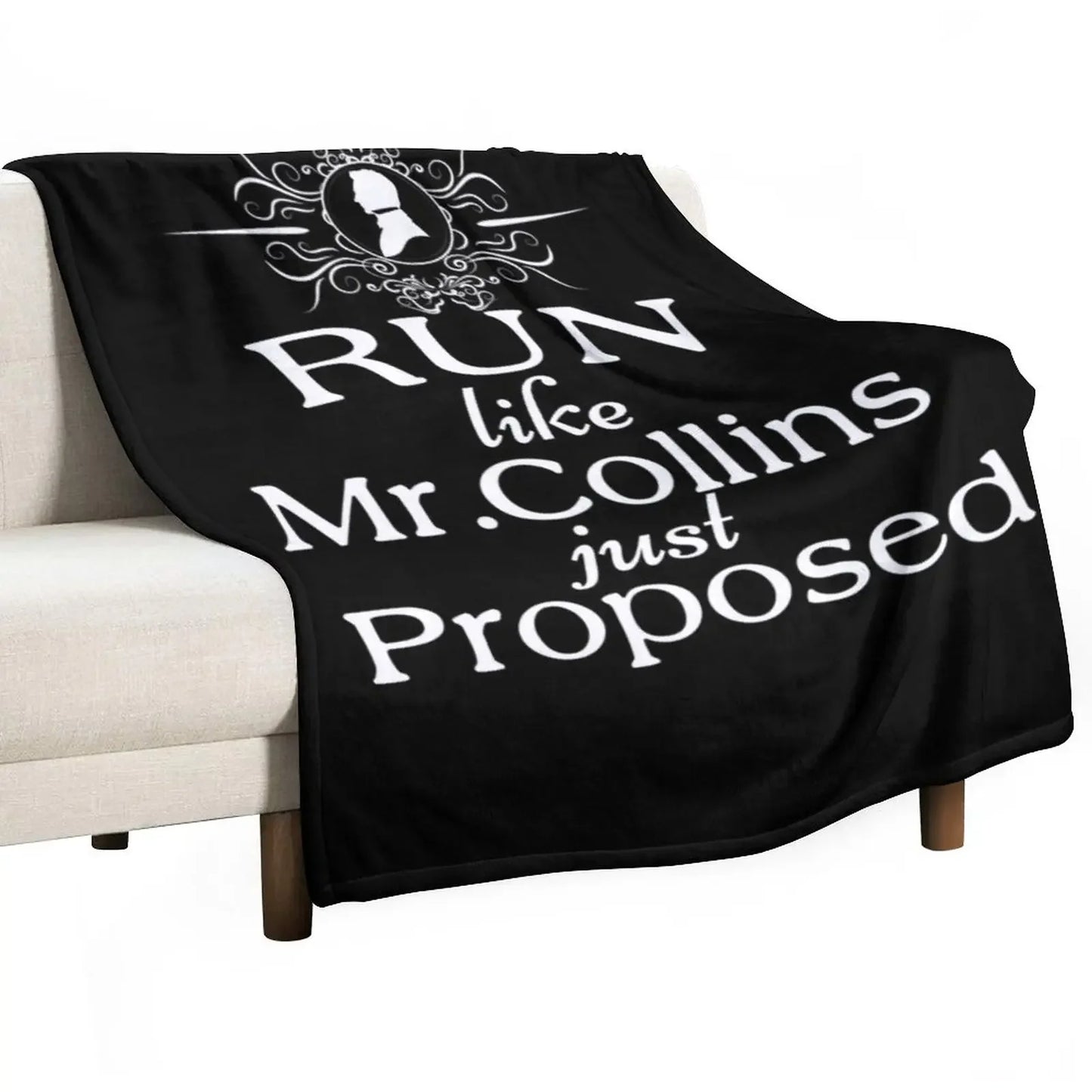 Run Like Mr. Collins Just Proposed Throw Blanket